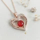 Кулон сердце с камнем и надписью I love you always and forever на цепочке подарок - изображение 2