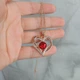 Кулон сердце с камнем и надписью I love you always and forever на цепочке подарок - изображение 7