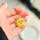Кулон сонце з обличчям на ланцюжку золотий підвіс символ енергії жіночий аксесуар - зображення 10