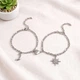 Парные браслеты Луна и Солнце с магнитом на цепочке для влюбленных металлические стильные украшения - изображение 1