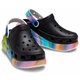 Crocs Classic Crush Clog Black / Spray Dye Кроксы Женские Сабо Классик Краш Черные / Аквапринт Разноцветные - (37 р.) M5/W7 - изображение 2