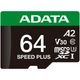 Карта памяти ADATA microSDXC Speed Plus 64Gb Class 10 UHS-1 A2 V30 + SD адаптер (UD64GUI3V30A2SP-RA1) [162137] - изображение 2