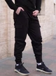 Мужские штаны карго черные с манжетами брюки мужские повседневные спортивные штаны XL - изображение 1