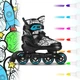 Łyżworolki Nils Extreme Płoza Hokejowa Tinty NH10907 S 31-34 Zielone (5905504101237) - obraz 2