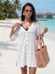 Женская пляжная туника-рубашка Relax Oversize из жатого батиста белая 46-48 (L/XL) - изображение 1