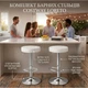 Комплект барних стільців Costway Loreto White круглі табурети 2 шт - зображення 1