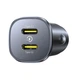 Автомобільний зарядний пристрій Baseus GoTrip DP1 Car Charger (Type-C, 30 W). Black - зображення 3