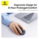 Бездротова комп'ютерна миша Baseus F02 Ergonomic Wireless Mouse (BT 5.3, 800-1600dpi). Black - зображення 7