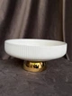 Фруктовница Yiwu LB-1584B фарфоровая 26 см Белый с золотым - изображение 2