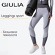 Женские спортивные леггинсы из микрофибры Giulia LEGGINGS SPORT FIT L/XL Multicolor-white/grey, бесшовные, для спорта - изображение 1