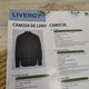 Рубашка мужская льняная Livergy длинный рукав, Темно-синяя без кармана, размер M - изображение 5