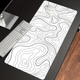 Килимок для миші 600х300х2 мм. White Contour, белый с линиями, из ткани и резины, Control-поверхность, прошитые края - изображение 2
