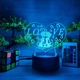 3D-ночник Сердце LOVE, лампа, светильник, с пультом управления, 16 цветов RGB - изображение 4