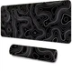 Килимок для миші 900х400х2 мм. Black Contour, черный с линиями, из ткани и резины, Control-поверхность, прошитые края - изображение 1