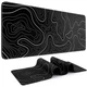 Килимок для миші 900х400х2 мм. Black Contour, черный с линиями, из ткани и резины, Control-поверхность, прошитые края - изображение 2