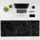 Килимок для миші 900х400х2 мм. Black Contour, черный с линиями, из ткани и резины, Control-поверхность, прошитые края - изображение 3