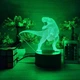 3D-ночник Тираннозавр, лампа, светильник, с пультом управления, 16 цветов RGB (1030) - изображение 1