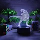 3D-ночник Тираннозавр, лампа, светильник, с пультом управления, 16 цветов RGB (1030) - изображение 6