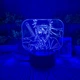 3D-ночник Наруто, с аниме Наруто, лампа, светильник, с пультом управления, 16 цветов RGB - изображение 7