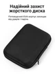 Органайзер чехол для жесткого диска 2.5" защитный кейс для hdd ssd футляр ударопрочный влагозащитный для аксессуаров черный - изображение 2