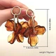 Женские сережки подвески Цветы Fashion jewelry Коричневые - изображение 4