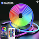 Гибкая неоновая LED Neon RGB лента 5 м с Bluetooth управлением пультом и приложением - изображение 3