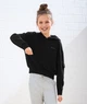 Худи детское для девочки Pepperts черное из двунитки кофта с капюшоном 122-128 - изображение 3