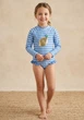 Детский слитный купальник для девочки Primark с длинным рукавом UV 122 см. - изображение 2