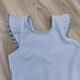 Купальник суцільний дитячий Primark блакитний з рюшами для дівчинки, для пляжу та басейну 62 см. - зображення 5