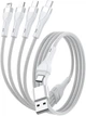 Kabel 4smarts USB-C/A Multi-Charging cable 4in2 1.2 m White (4252011908219) - obraz 1