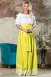 Жіноча розкльошена спідниця з стрейч котону з мереживом Seventeen L-XL Жовтий (2000000082257) - зображення 2