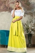 Жіноча розкльошена спідниця з стрейч котону з мереживом Seventeen L-XL Жовтий (2000000082257) - зображення 4