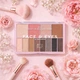 Палетка 5 в 1 Face & Eyes TM LCF (5 in 1: Пудра, Рум'яна, Хайлайтер, Контур, Тіні для очей) Art Face Palette, Палітра для обличчя та очей, набір тіней макіяжу, (Sculpt, Blush, Glow, Shade) 20,1 г - зображення 3
