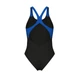 Купальник закрытый для женщин Arena Breath Swimsuit V Back Lb (UPF 50+) Черно-голубой 36 (008330-580-36) - изображение 4