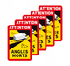 Наклейка для вантажівки 'ATTENTION ANGLES MORTS' (Сліпа зона) 170x250 мм - зображення 4