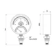 Термоманометр Thermo Alliance Standart 80 мм 1/2", нижня підключка SD1724B - зображення 2