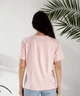 Футболка женская из кулира с принтом и свободным кроем весенняя G&M k-128378 42-46 Размер цвет пудра - изображение 4