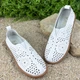 Жіночі мокасини перфорована шкіра Е-0020055-1 розмір 39 (25 см) Білі - зображення 1