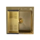 Кухонная мойка GAPPO GS5050-3 Встраиваемая, 500x500 мм, нержавеющая сталь, PVD, золото - изображение 2