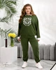 Женский костюм повседневный хаки 52-54 р2322А.357 - изображение 1