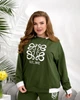 Женский костюм повседневный хаки 52-54 р2322А.357 - изображение 6
