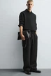 Штани Zara струмуючі чорний 1195/340/800 XL - изображение 5