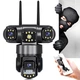 Камера видеонаблюдения Wi-Fi IP66 с 3 линзами PTZ 15MP 3 экрана двойное аудио ночное виденье датчик движения - изображение 1