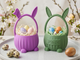 Корзина Пасхальная С Ушами Кролика Easter Basket With Bunny Ears Розовый 17 См 3Д Печать - изображение 3
