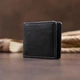 Стильное портмоне с зажимом для денег без застежки GRANDE PELLE 11295 Черное - изображение 7