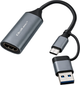 Karta do przechwytywania wideo Qoltec Video Capture Card | Adapter USB-C USB-A | HDMI | 4K 30Hz | Aluminium (5901878537894) - obraz 1