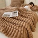 Плед мягкий на диван и кровать Shar Pei LUX 200х230см (Евро), теплый фактурный плед-покрывало Коричневый - изображение 1