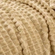 Плед мягкий на диван и кровать Soft Square LUX 180х200см (двуспальный), теплый фактурный плед-покрывало Бежевый - изображение 3