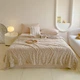 Плед ДВУСТОРОННИЙ на диван и кровать Luxury Blanket 200х230см (Евро двуспальный), теплый фактурный плед-покрывало Бежевый - изображение 5