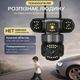 Уличная камера видеонаблюдения Wi-Fi PTZ 15MP 4K с тремя объективами и тройным экраном двусторонним аудио поворотная 355° - изображение 3